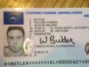 Registered Irish Driver’s License for Sale