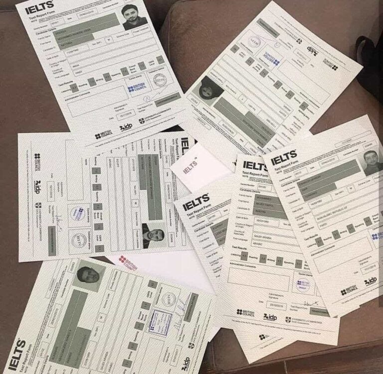foloz IELTS ċertifikat fuq l-internet